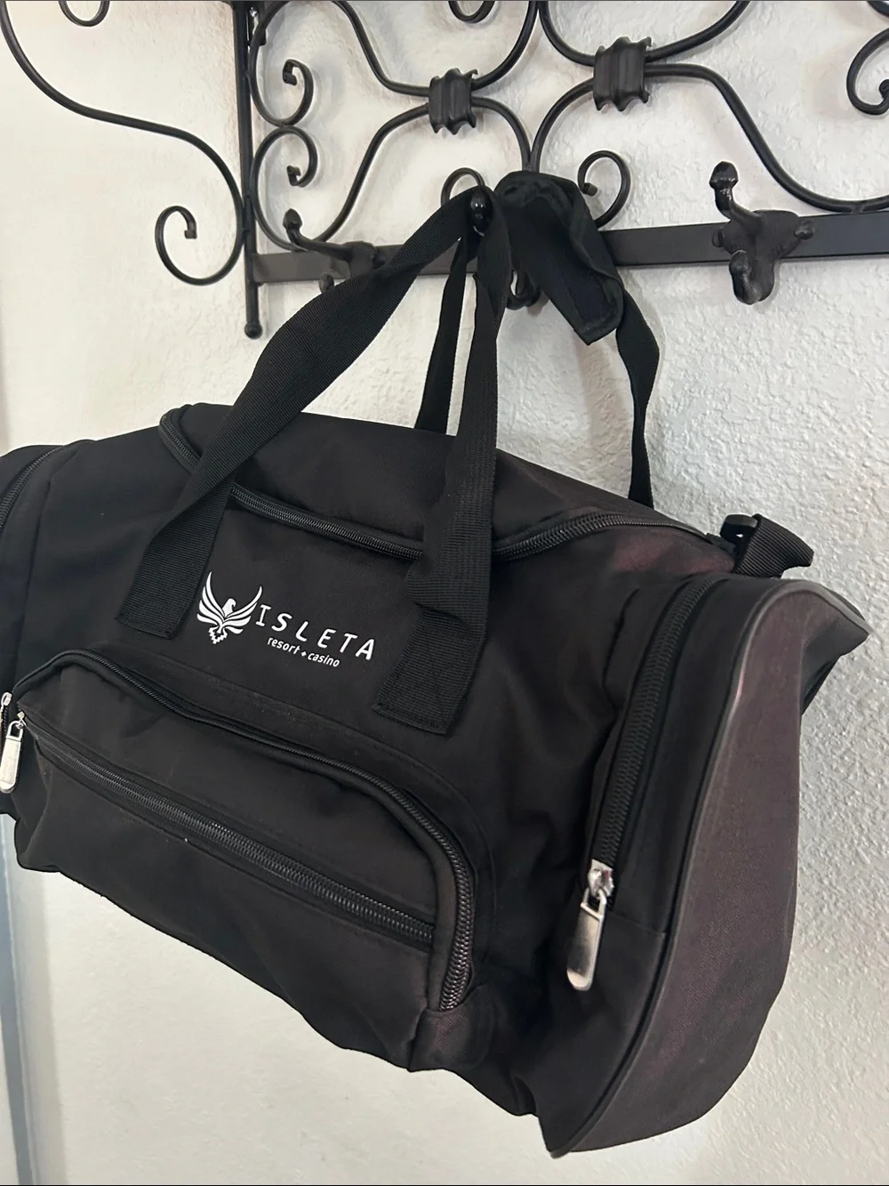 Black Travel Duffel Bag - Men